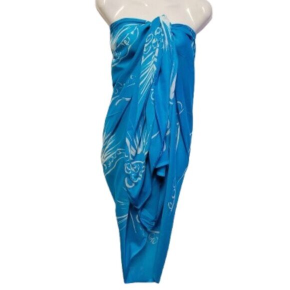 Womens Sarong Pareo Beach Cover Up Swimsuit Coverups Cotton Sarong TIE Wrap NEW - Picture 4 of 6